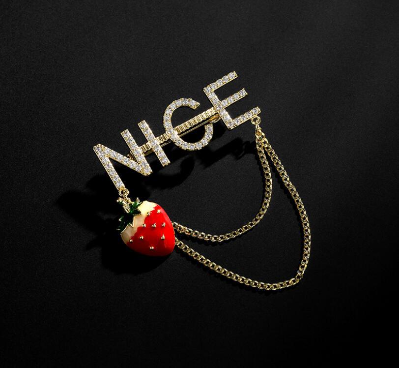 Strawberry Fringe Brooch