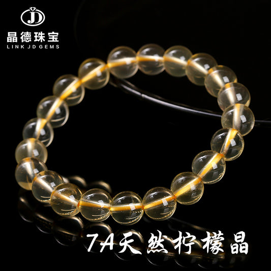 7A Natural Lemon Crystal Bracelet