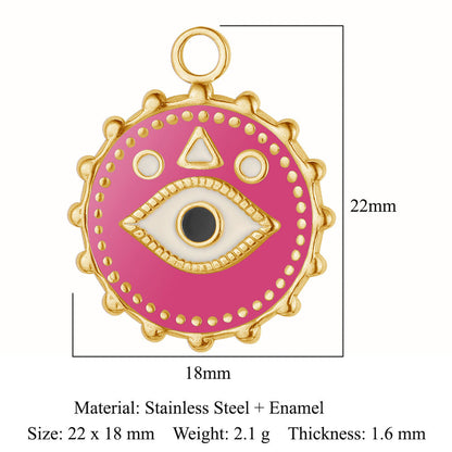 Dripping eyes French titanium steel pendant