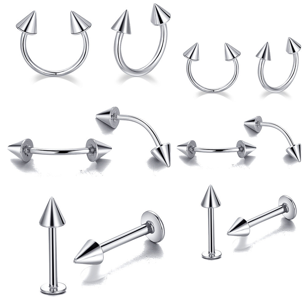 12 piercing mixed set nose studs