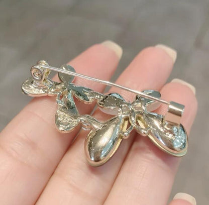 Crystal Butterfly Brooch Fashion