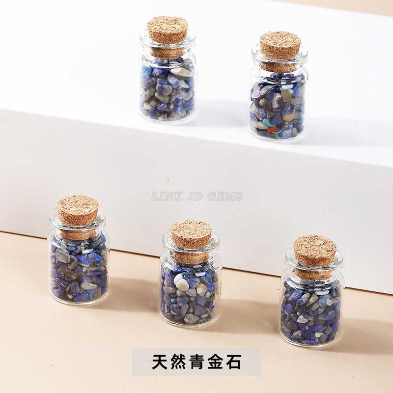 Natural crystal gravel wishing bottle