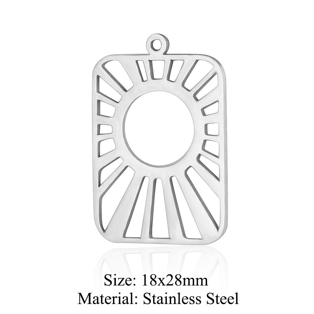 5 pcs/pack, water drop sun titanium steel pendant.