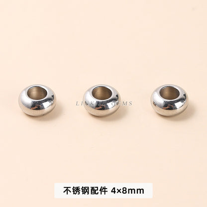 Stainless steel bead spacer tube bead round bead accessories