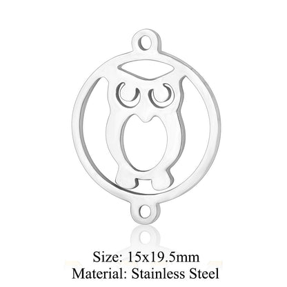 5 pcs/titanium steel pendant seal eagle fox