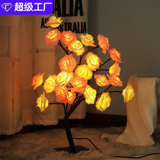 USB switch LED simulation rose tree lamp decoration night light