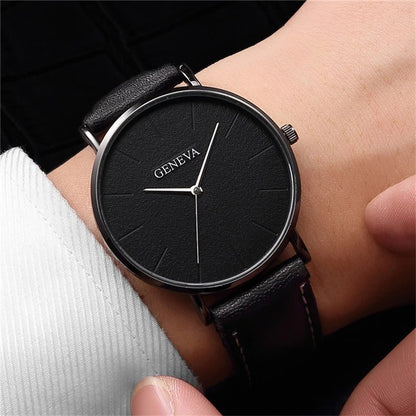 Minimalist Business Mens Watch Leather Strap Stylish