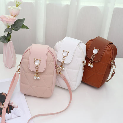 Embroidered mobile phone bag casual Korean version