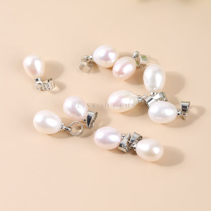 8Mm Natural Freshwater Pearl Rice Bead Pendant