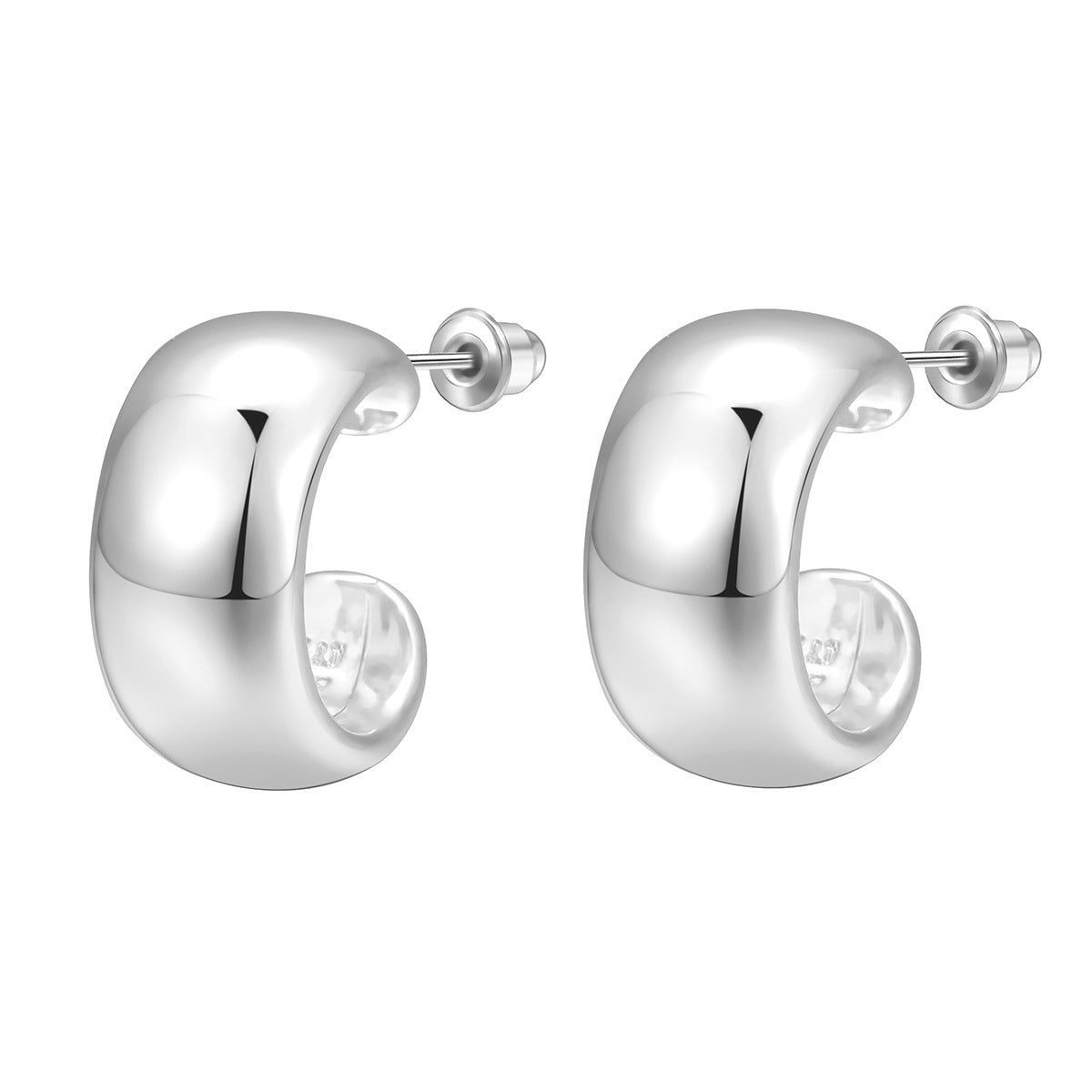 Popular C-shaped earrings with high-end feel