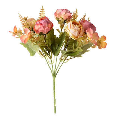 Artificial peony rose hydrangea small bouquet