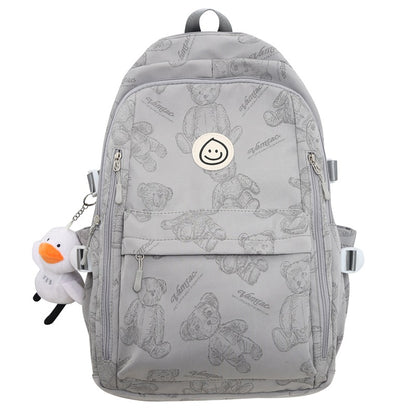 Solid color simple multi-layer computer backpack