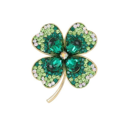 Four-leaf clover brooch high-end