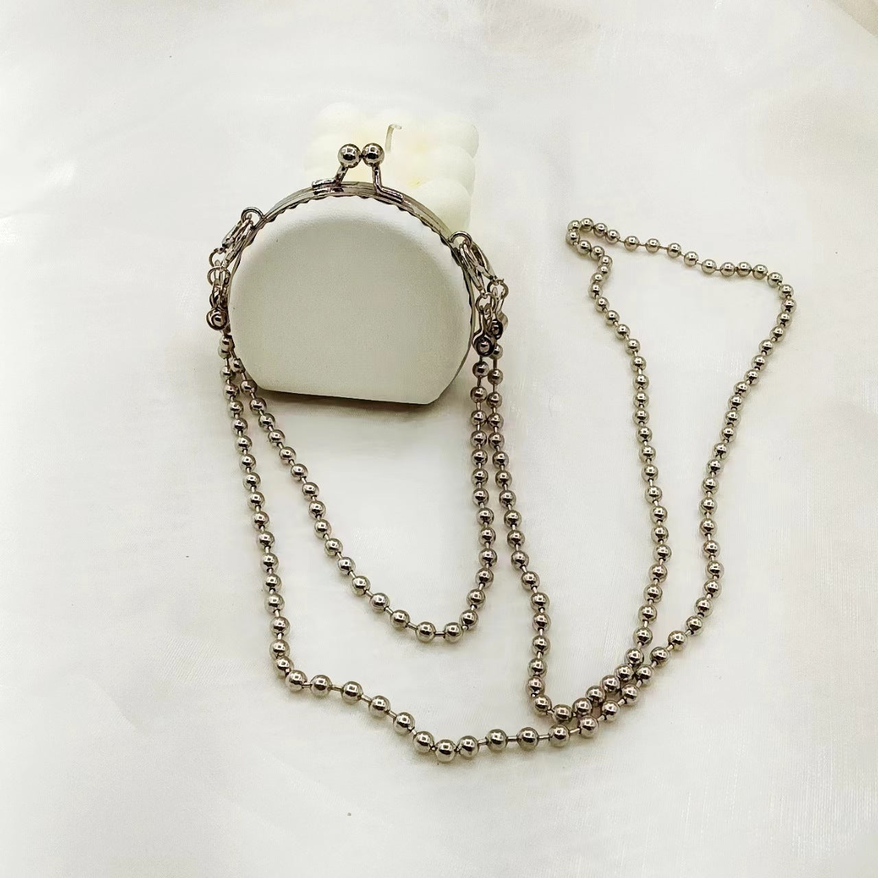 Metal mirror mini decorative bag