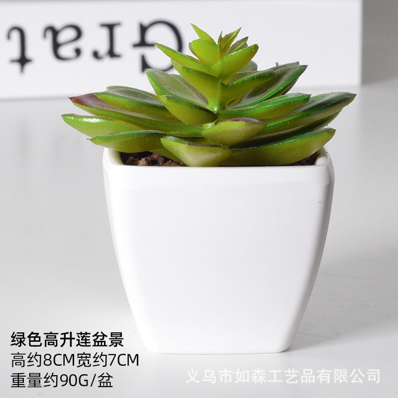 Simulation of succulent plastic bonsai artificial flowers combination