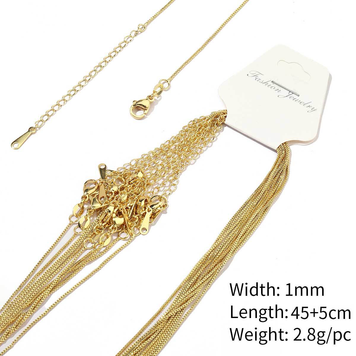 18K real gold DIY jewelry chain