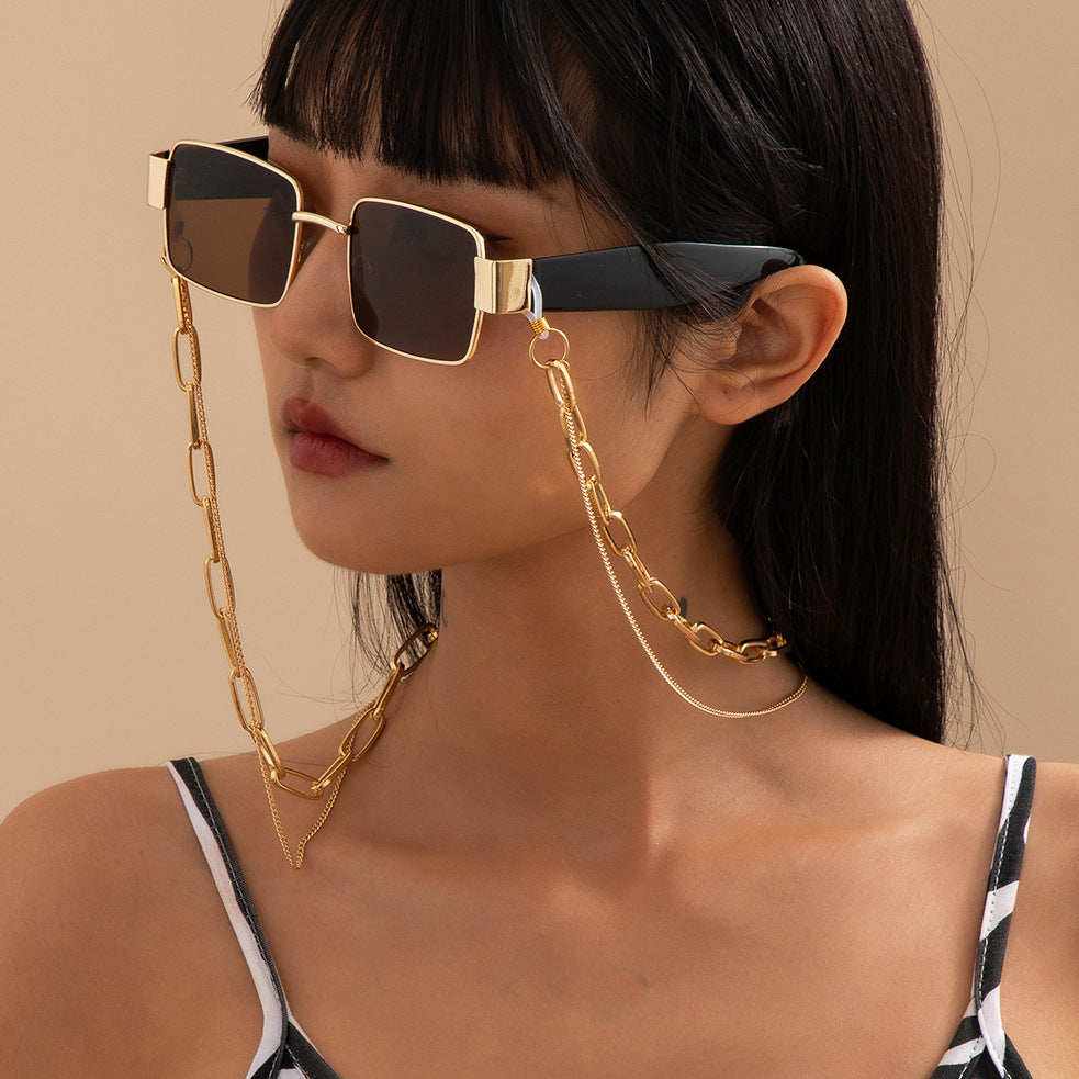 Long neck multi-layer chain glasses