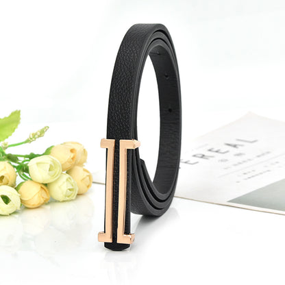 Belt female Korean version smooth buckle