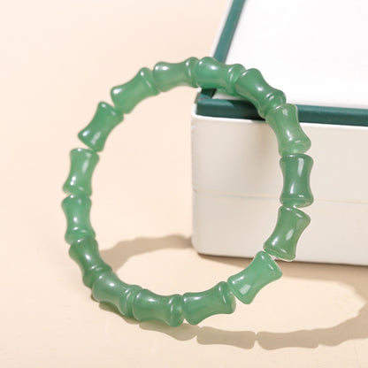 Pulsera de bambú Gaosheng de jade Dongling verde natural 