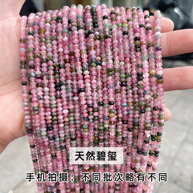 3 * 4Mm crystal cut abacus beads loose beads