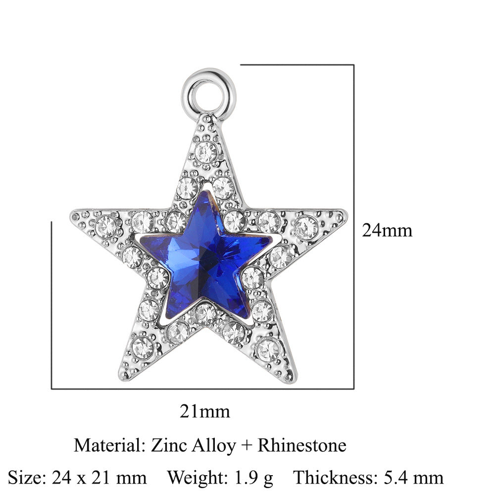 5 pcs/pack star moon sun zinc alloy pendant