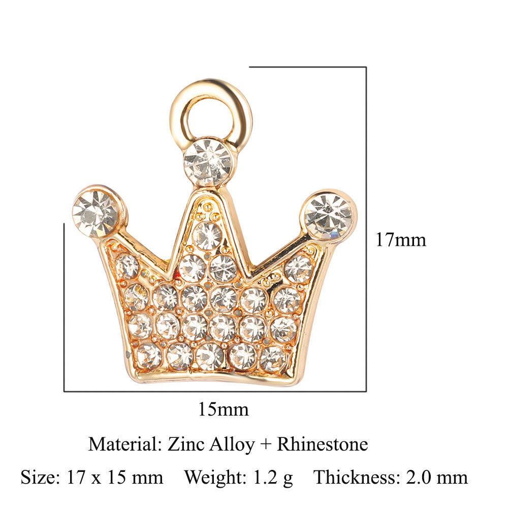 5pcs/pack Crown Maple Leaf Zinc Alloy Pendant