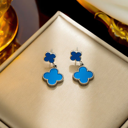 Stylish Stainless Steel Clover Earrings, Cross-border Wholesale