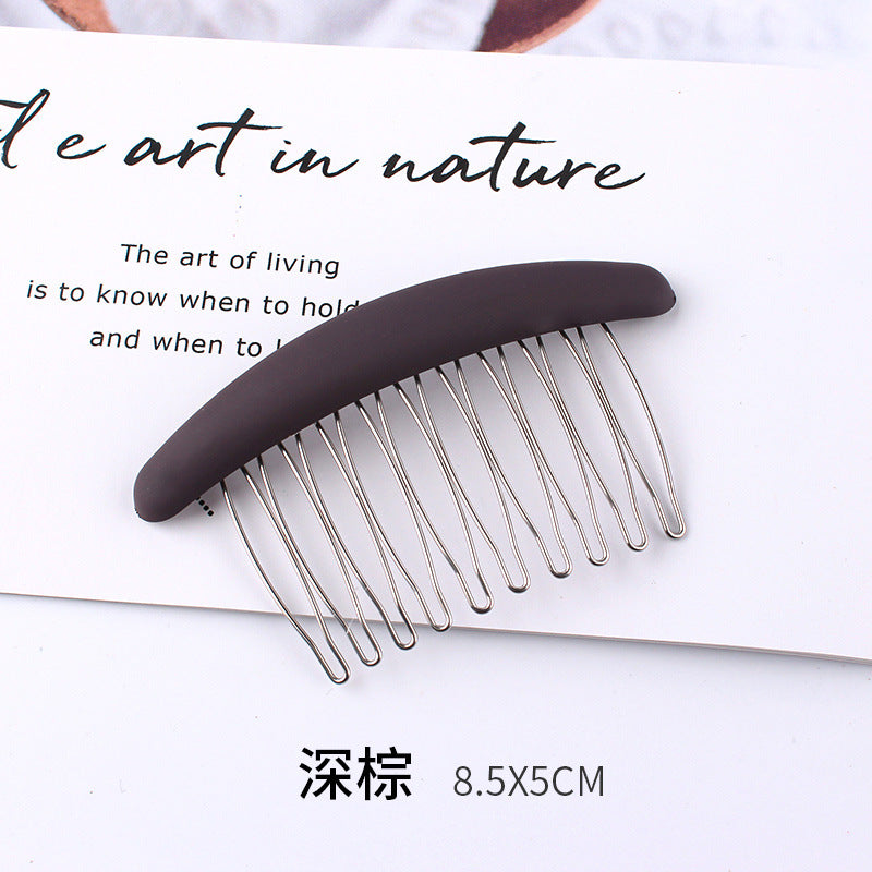 Frosted metal hair comb