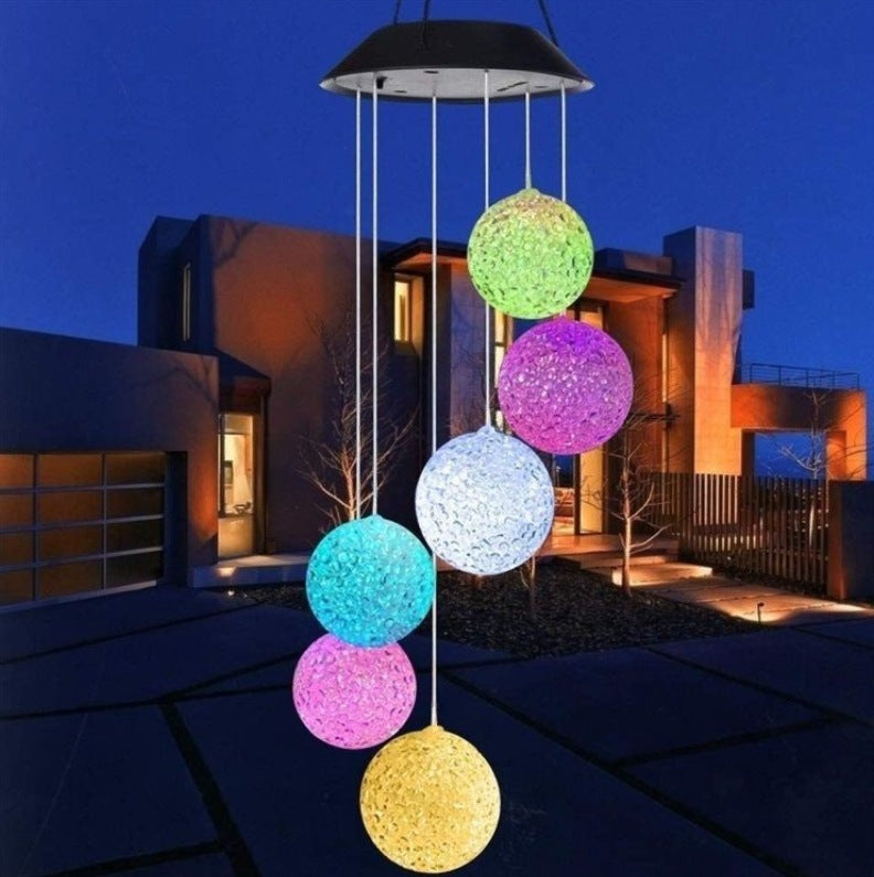 Wind Chime Light Polysilicon Solar Panel Garden Decoration