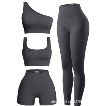 Yoga clothes women's short-sleeved four-piece set