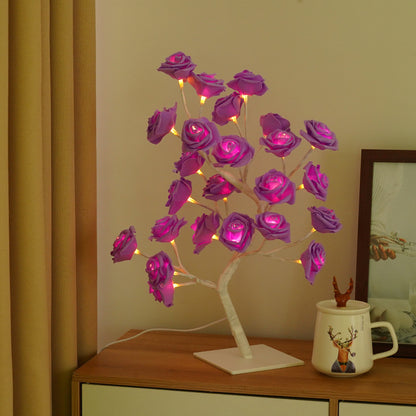 USB switch LED simulation rose tree lamp decoration night light