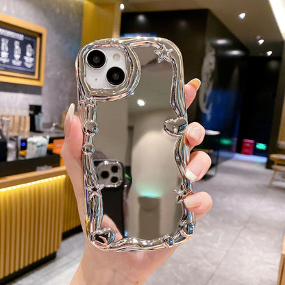 3D Mirror Case iPhone15 11 XR Korean Electroplated Soft Cover