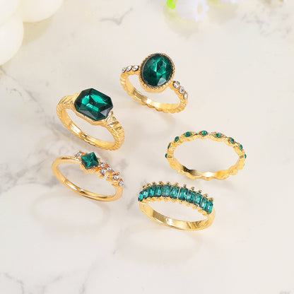 ins style ring set 5 pieces