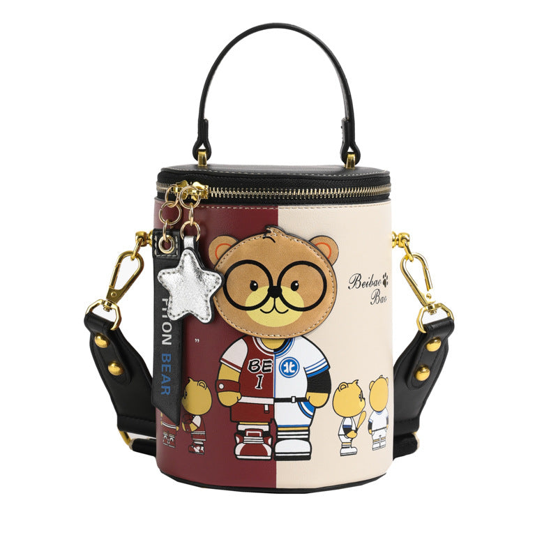 Cartoon bucket bag shoulder bag