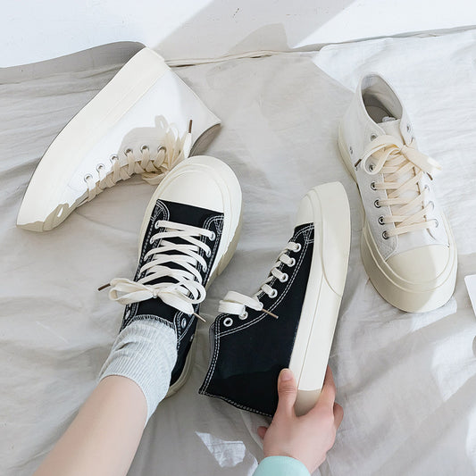 Women's canvas high top platform sneakers