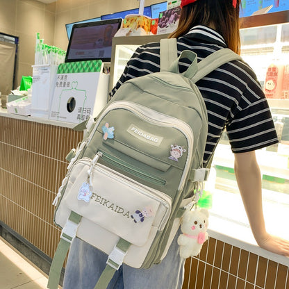 Cute girl backpack high school student backpack