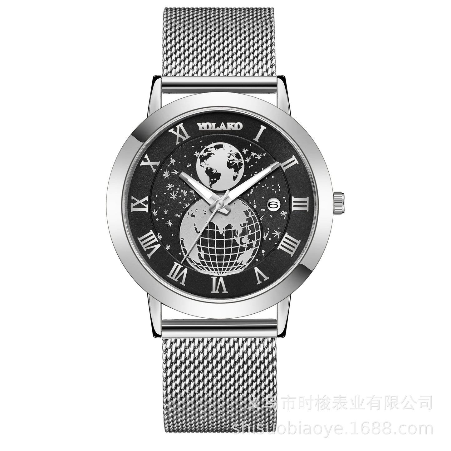 Men's mesh with calendar watch wholesale