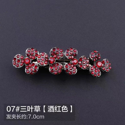 Medium horizontal clip spring clip rhinestone top clip