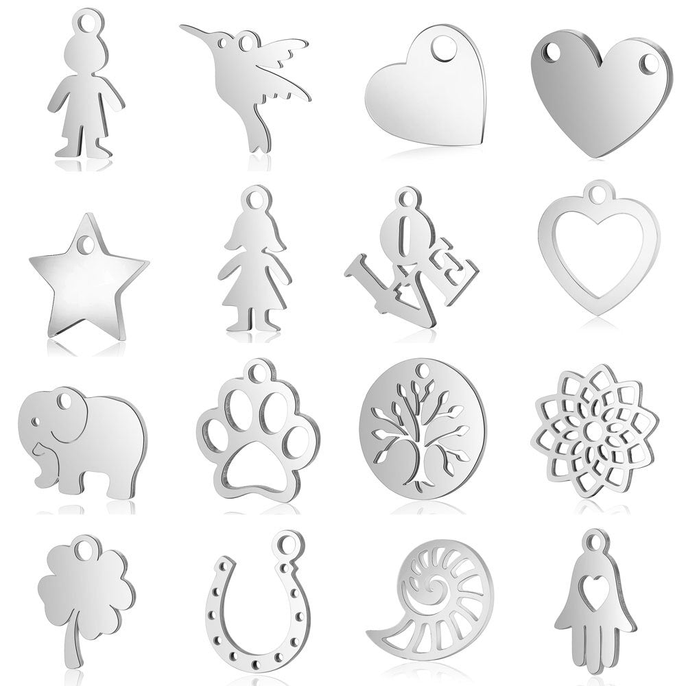 10 pcs/bag stainless steel DIY jewelry accessories Tree of Life pendant