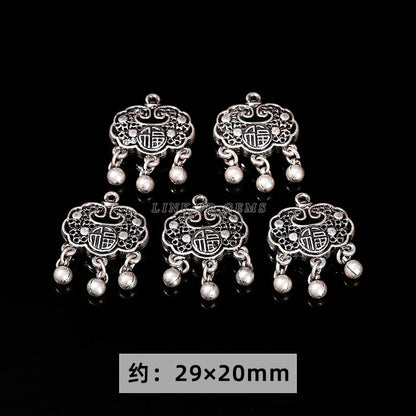 Alloy plated real antique silver accessories DIY hand