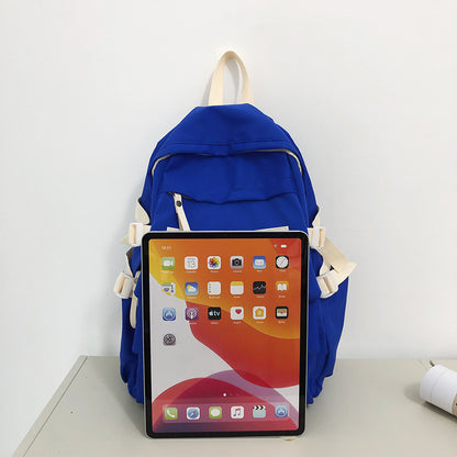 Student schoolbag couple backpack