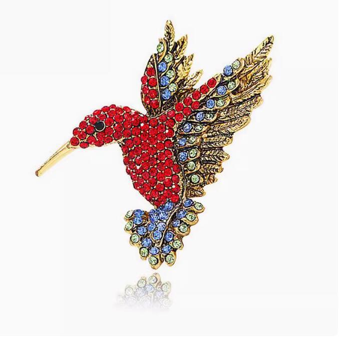 New Diamond Hummingbird Brooch