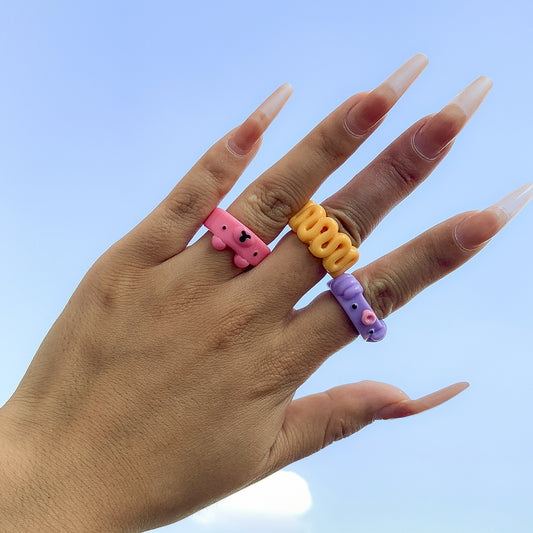 Cartoon animal mix and match ring