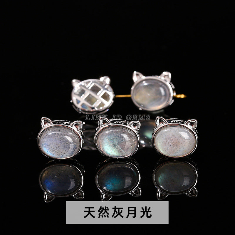 Natural stone crystal owl magic box accessories