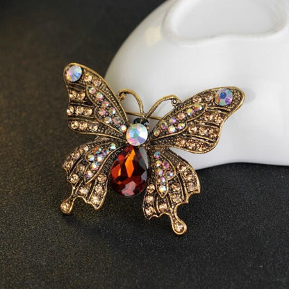 Butterfly brooch with diamonds high-end