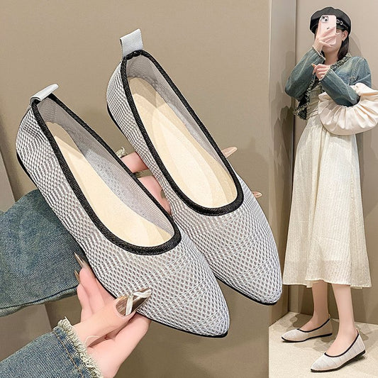 Single shoes pointed flat cloth shoes