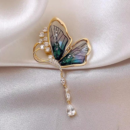 Translucent high-end butterfly brooch