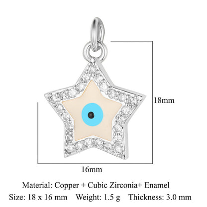 Star Eye Sun Copper Zircon Pendant