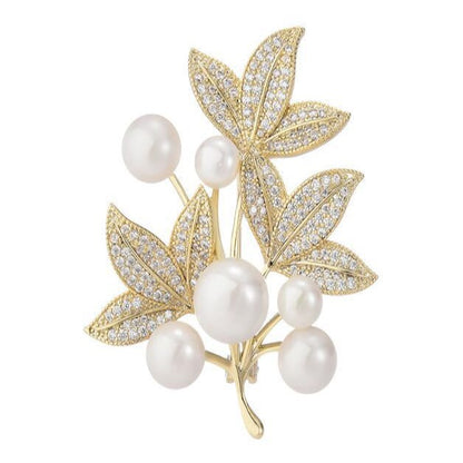 Pearl Luxury Coat Brooch