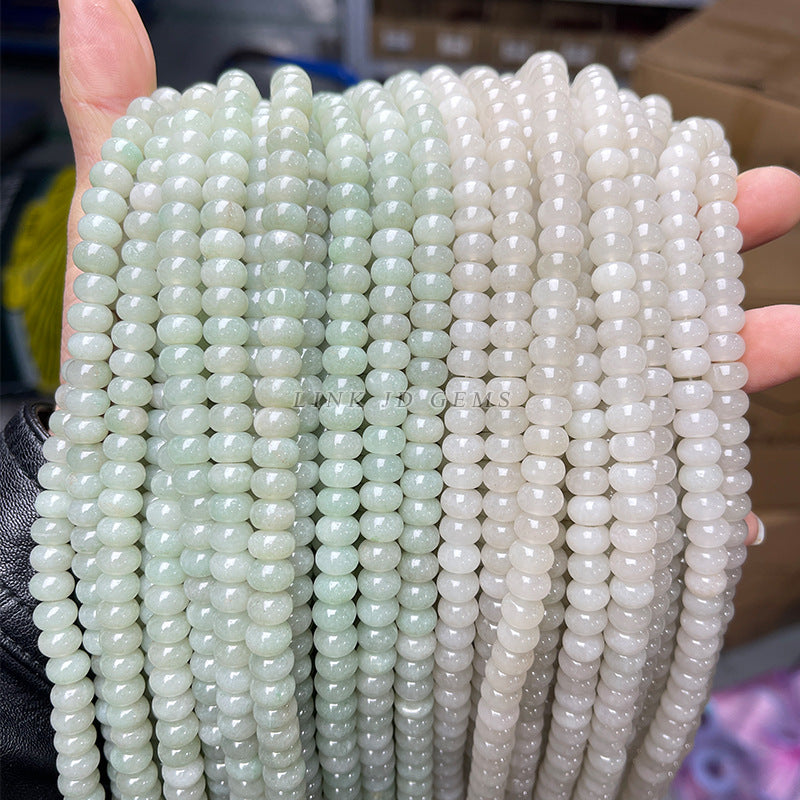 4 * 8Mm natural She Taicui jade abacus beads loose beads